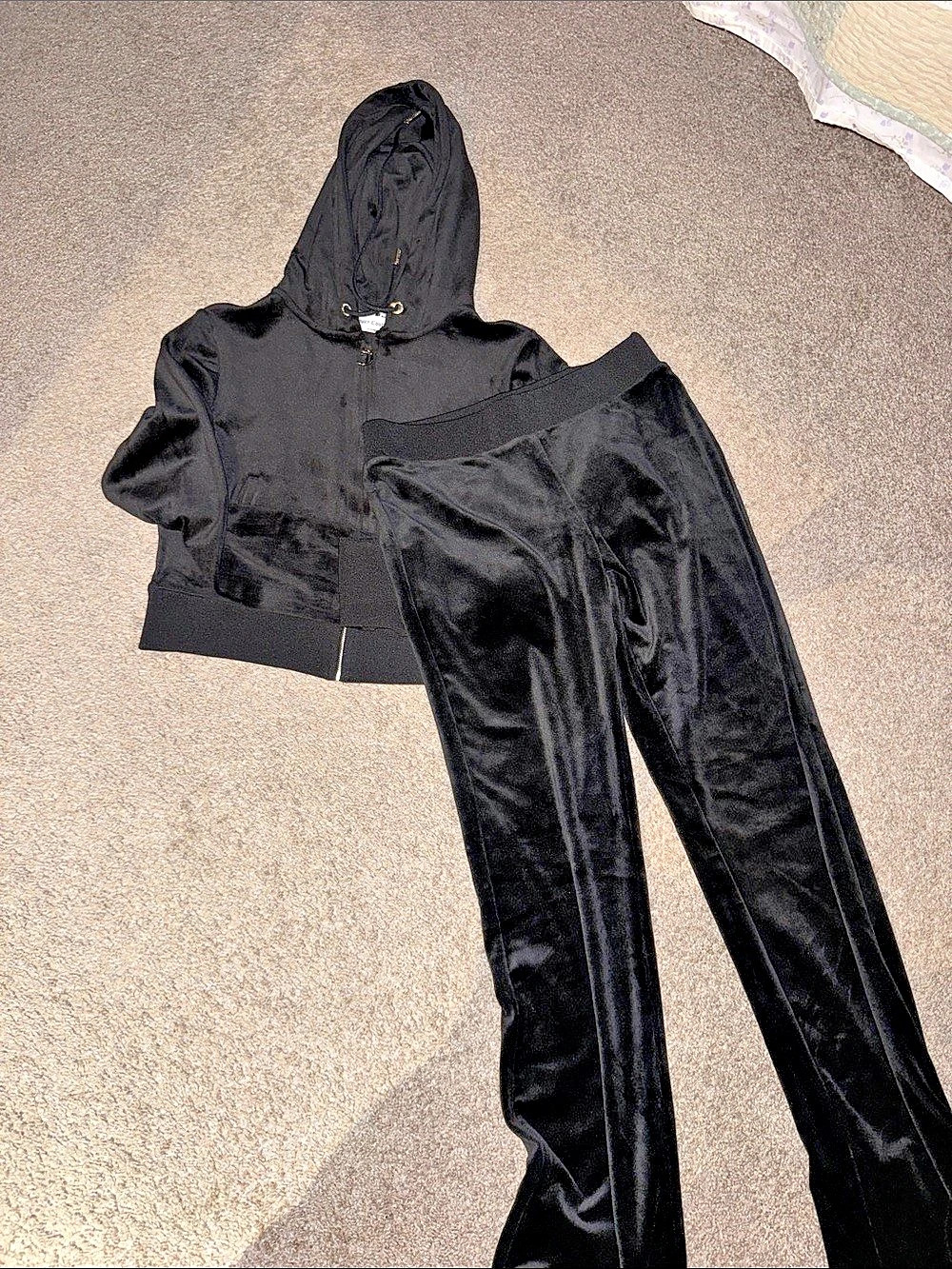 Juicy Couture OG Bling Velour Tracksuit Black